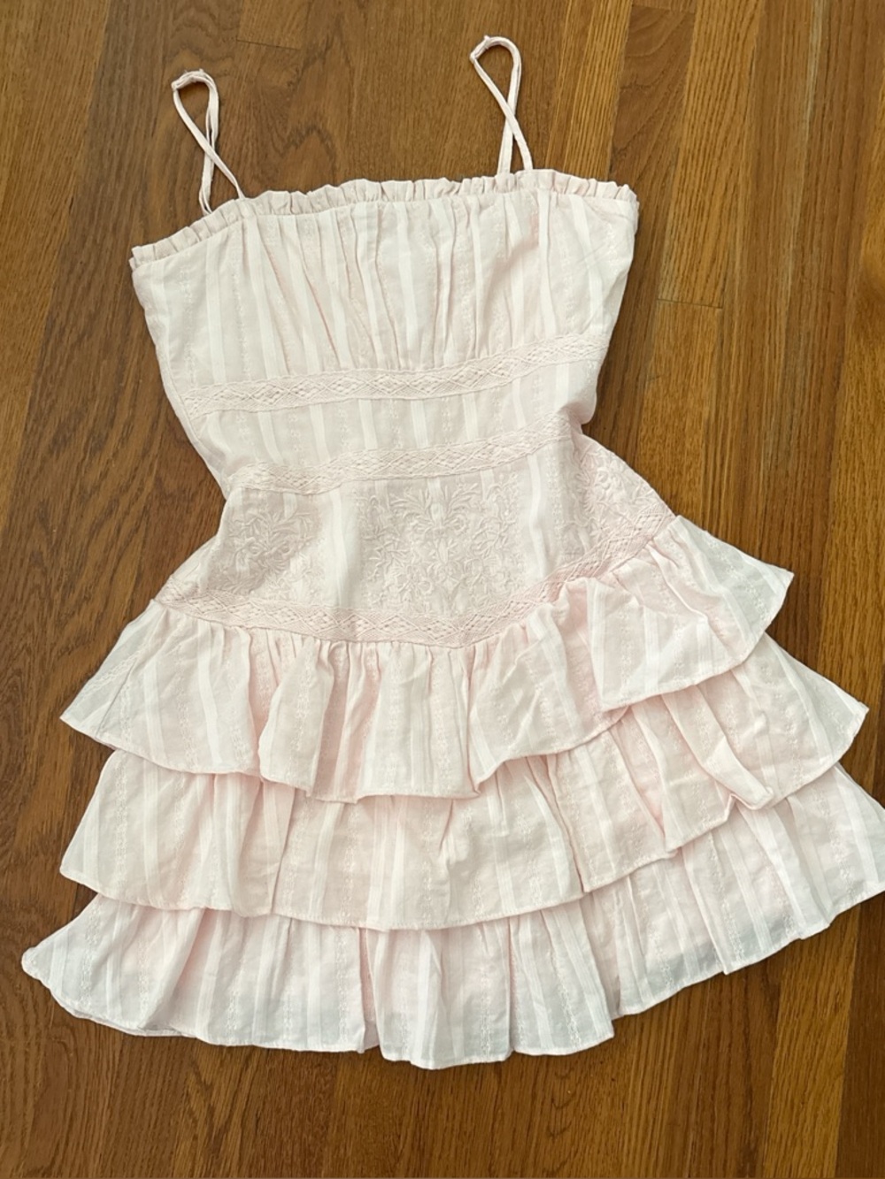 Altar’d State Pink Ruffle Mini Summer Dress